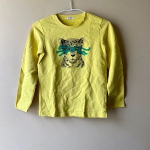 Yellow graphic print sweatshirt
